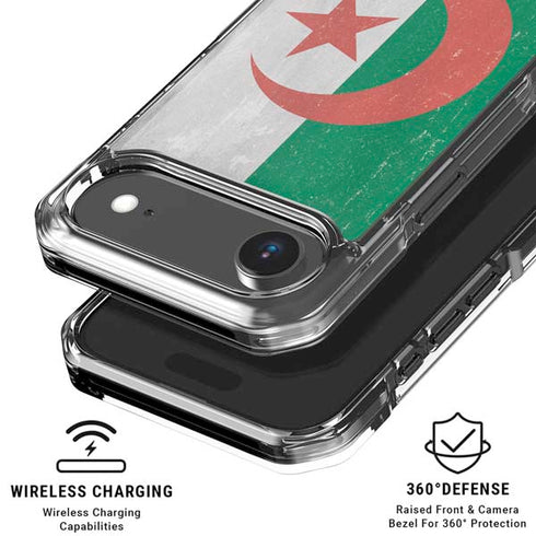 Algeria Flag Distressed iPhone 17 Air Clear Case